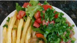 Assiette de steak frite