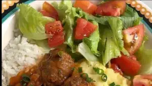 Assiette de boulette de viande